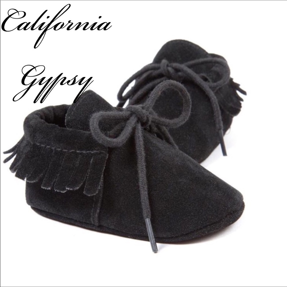 Baby hippie boho fringe moccasins🌸 - Picture 1 of 2